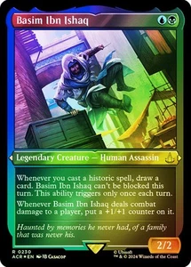 Magic The Gathering MTG BASIM IBN ISHAQ ETCHED FOIL Assassin's Creed NM - Picture 1 of 1