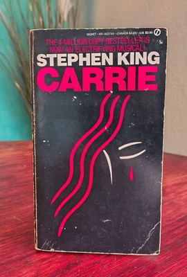 Stephen King CARRIE 1988 Broadway Musical Play Cover 1st Signet Print Paperback Foto 1 de 4