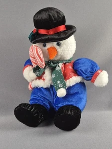 FROSTY THE SNOWMAN w/Top Hat and Candy Cane Christmas Plush 13" Play By Play  - Picture 1 of 9