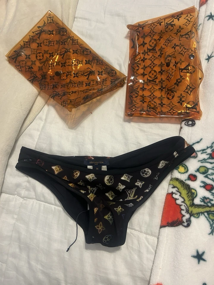 Auténtica parte inferior de bikini Louis Vuitton con monograma - Talla 36 - Hecha en Italia Foto 1 de 1