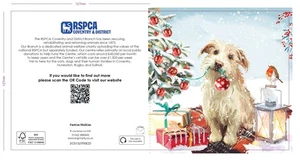RSPCA Charity Christmas Cards Pack of 10 Dog Festive Walkies Design - Picture 1 of 2