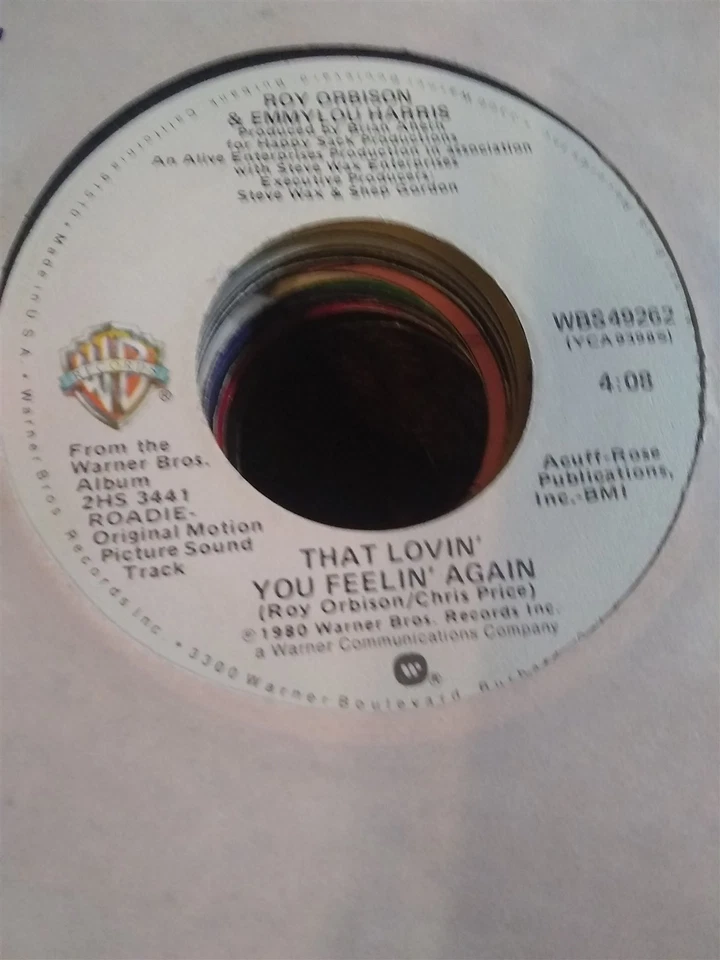 Roy Orbison & Emmylou Harris, That Lovin' You Feelin' Again ~ 1980 WB 45 +sleeve Foto 1 de 1
