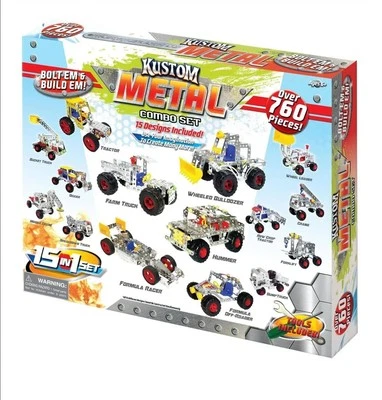 Juego combinado de construcción de más de 600 piezas de metal personalizado Hurricane Toys.       A3 Foto 1 de 4