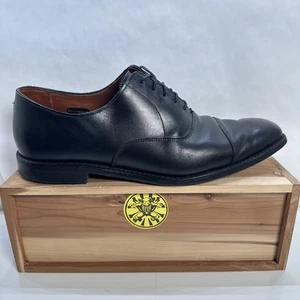 Allen Edmonds Exchange Place Black Leather Cap Toe Shoes 11.5 D - Picture 1 of 9