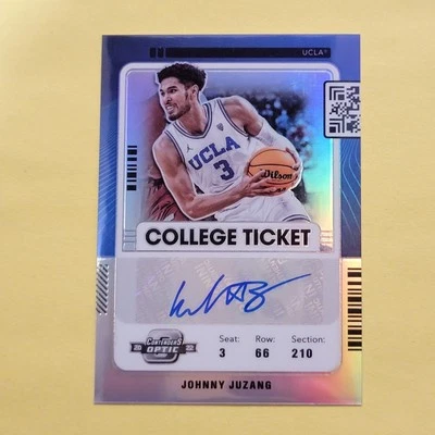  Johnny Juzang 22-23 Chronicles Draft Optic College Ticket Auto 29/99 - Image 1 of 3