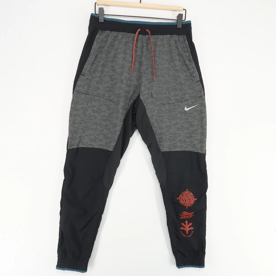 Calça Nike Phenom Elite Wild Masculina S Cinza Preto Padrão Cordão Jogger Outdoor - Imagem 1 de 4