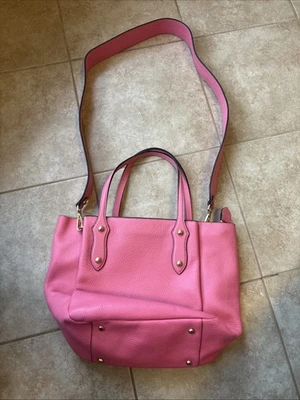 Deslumbrante Bolsa Tote Annabel Ingall Couro Rosa com Alça de Ombro Ajustável - Imagem 1 de 3