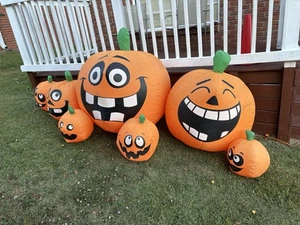 AirFlowz Aufblasbarer Kürbis Patch Halloween Dekor 8,5 Fuß Yard Display Lesen Sie D. - Bild 1 von 12