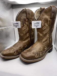 Smoky Mountain Boot Girls Sz 13 Brown Cowboy Cowgirl Boots - Picture 1 of 8