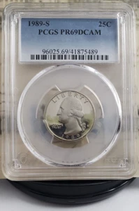 1989-S Washington Proof Quarter - PCGS PR69DCAM - Nice! 5489 - Picture 1 of 4