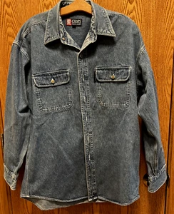 Vintage Chaps Ralph Lauren Men’s Medium Denim Shirt with Pockets - Picture 1 of 5