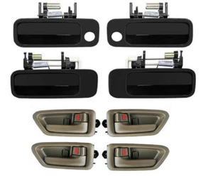 For Toyota Camry 1997-2001 Outside Black & Inside Tan Door Handle 8PCS Set CA - Bild 1 von 6