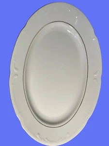 Southington Golden Rhapsody Fine China White Ceramic Oval Serving Platter - Picture 1 of 9
