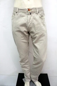Jacob Cohen Jeans Uomo Taglia 36 / 50 Made in Italy Beige Slim Fit Cotone 100% - Imagen 1 de 18