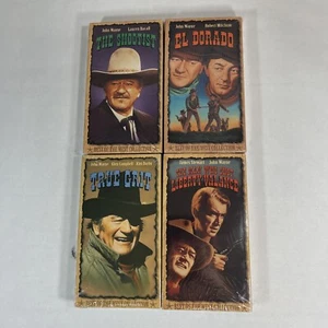 Vtg John Wayne Best Of The West Collection Western VHS Tapes Watermark Sealed - Foto 1 di 6