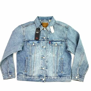 NWT Levis Ex Boyfriend Trucker Blue Denim Jacket MSRP: $79.50 Free Shipping - Picture 1 of 5