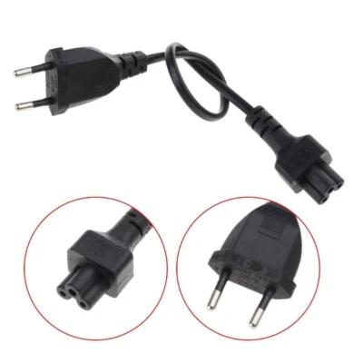 Power Adapter Cord EU 2 Pin Male To IEC 320 C5 Micky For Notebook Power Supply 3 - Bild 1 von 4