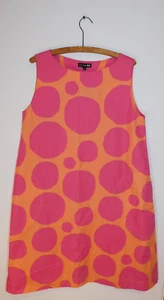 NWT marimekko UNIQLO Orange Pink A-Line Shift Dress L - Picture 1 of 9