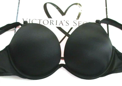 Sutiã VICTORIA'S SECRET PINK Super Push-Up VS Preto 36C 36D 38C 38DD 40B 40C 40DD - Imagem 1 de 4