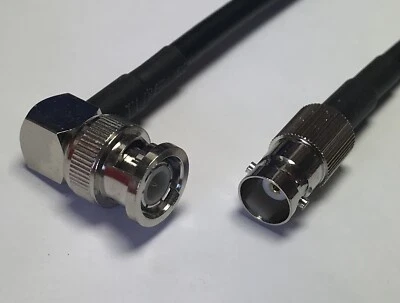 AMERICAN COAXIAL INDUSTRIES BNC Male Angle to BNC Female RFC195 Coaxial Cable RF PICK LENGTH USA Fast Ship