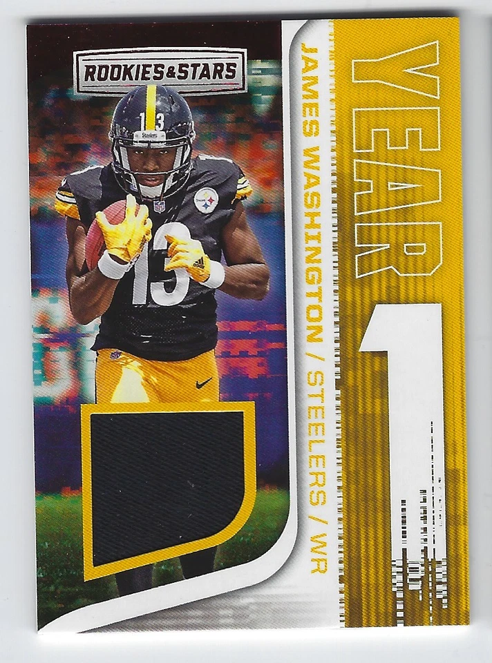 James Washington 2018 Panini Rookies & Stars YEAR 1 RELIC Rookie RC Steelers - Image 1 of 1