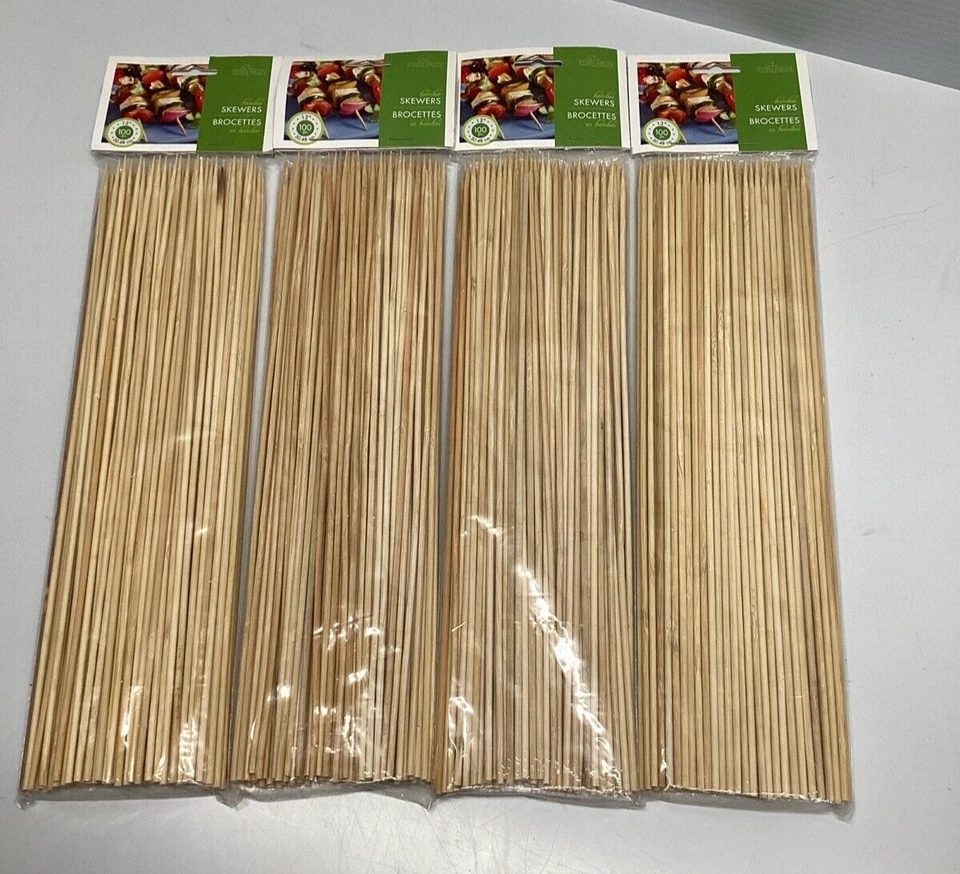 Fox Run 12" Bamboo Skewers 5478  100ct Each Lot of 4 - Image 1 of 4