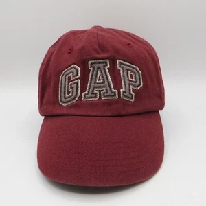 Gap Hat Youth Kids S/M Adjustable Strapback Maroon Cotton Baseball Cap Spell Out - Picture 1 of 10