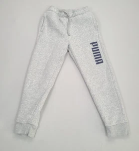 Puma Pants Boys Small Gray Athletic Sweat Pants Comfort Casual Youth Kids - Picture 1 of 8