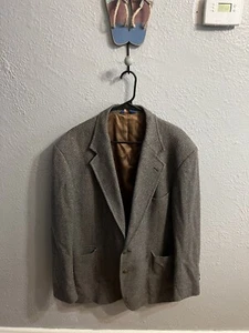 Pendleton Mens Brown Gray Wool Blazer Sport Coat Size 44 Herringbone - Picture 1 of 14