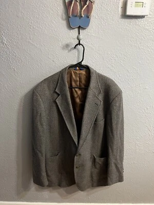 Pendleton Mens Brown Gray Wool Blazer Sport Coat Size 44 Herringbone - Image 1 of 4