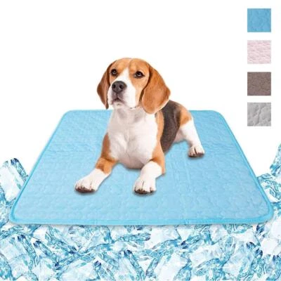 Cool Ice Silk Cushion Cold Bed Sleeping Pad Mattress Dog Cat Pet Cooling Mat - image 1 of 4
