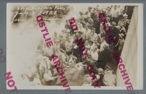 Niagarafälle NEW YORK RPPC 1928 JEAN LUSSIER Daredevil SURVIVED Mobbed FANS NY - Bild 1 von 3