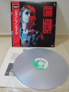 John Lennon LD live in New York Laserdisc laser disc used Japan Japanese JP obi - Picture 1 of 12