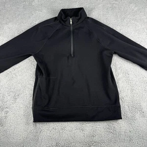 Lululemon Sweatshirt Damen S/M Schwarz Logo 1/4 Zip Langarm Performance - Bild 1 von 9