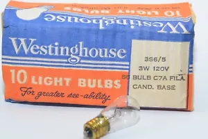 2x MIL Vintage E12-Glühbirne / Light Bulb Westinghouse Typ 3S6/5, 120 V / 3 W - Picture 1 of 5