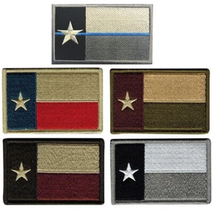 5PCS TEXAS FLAG TX STATE FLAG ONE STAR BLUE LINE US  TACTICAL HOOK LOOP PATCH - Picture 1 of 12