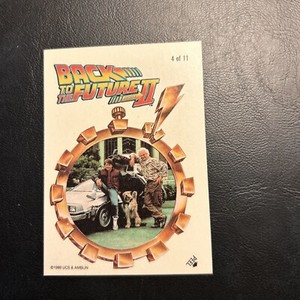 Jb9c Back To The Future 2￼ 1989 Topps Sticker #4 Marty Delorean, Doctor