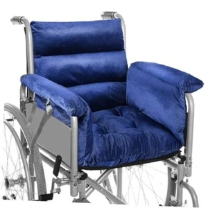 Wheelchair Cushion Wheelchair Seat Cushion with Straps Recliner Navy Blue - Picture 1 of 8