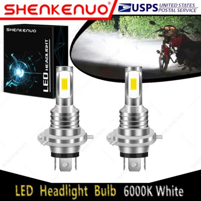 For Yamaha YZF R1 1998-03 YZF R6 1999-02 2X 9003 H4 LED Headlight Bulb White YTB - Image 1 of 4