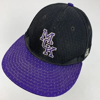 MCK Cats The Game Ball Cap Hat Fitted 7 3/8 Baseball Black Purple - Image 1 of 4