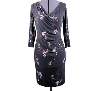 Ralph Lauren Partykleid schwarz Blumen Gr. 6P - Bild 1 von 14
