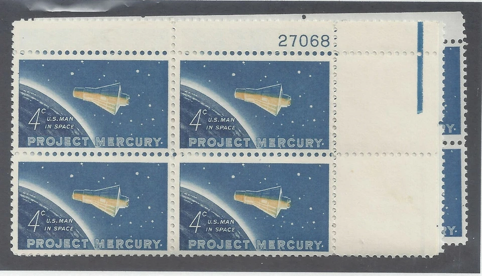US Scott# 11973 Four Corners MNH Blk # 270678 PROJECT MERCURY - Image 1 of 1
