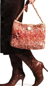 VERSATILE Fall Tweed Tote Bag/Purse/Crochet Pattern INSTRUCTIONS ONLY - Picture 1 of 1
