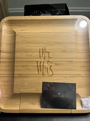 Tablero de queso charcutería de bambú de lujo para servir boda aniversario ducha regalo Foto 1 de 4