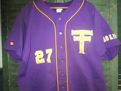 Game Worn Vtg 90s y2k 2000s Tennessee Teach Eagles baseball Wilson Jersey Sz 46 - Image 1 of 4