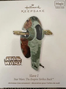 Neu Hallmark SLAVE I Star Wars THE EMPIRE STRIKES BACK 2011 Ornament SOUND + Bonus - Bild 1 von 2