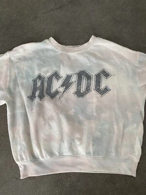 AC/DC Cropped Tie Die Sudadera Juniors Talla L Foto 1 de 4