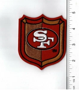 San Francisco 49ers Schild Logo Aufnäher 3 1/2"" x 3"" (Nähen oder Aufbügeln) Super Schüssel - Bild 1 von 1
