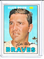 Clete Boyer Atlanta Braves 1967 Topps Baseball Card #328 (SET BREAK)