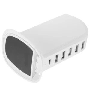 5V 4A 5 Port USB HUB Netzteil Handy-Ladegerät Schreibtisch Ladeplatte mit - Bild 1 von 12